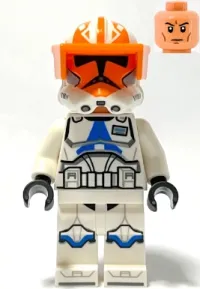 LEGO Clone Captain Vaughn, 501st Legion, 332nd Company (Phase 2) - Helmet with Holes and Togruta Markings, Orange Visor minifigure