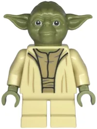 LEGO Yoda - Olive Green, Open Robe with Small Creases minifigure