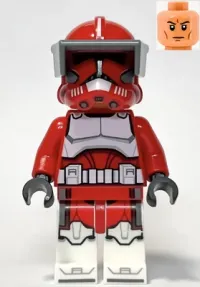 LEGO Clone Trooper Commander Fox, Coruscant Guard (Phase 2) - Dark Bluish Gray Visor, Printed Legs minifigure