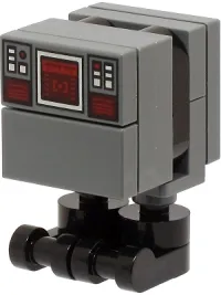 LEGO Gonk Droid (GNK Power Droid) - Dark Bluish Gray Body with Dark Red Control Panel, Black Feet minifigure