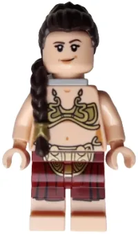 LEGO Princess Leia - Jabba Slave Outfit, Dark Brown Braid over Shoulder (75397) minifigure