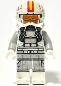 LEGO Clone Trooper Pilot (Phase 2) - Light Bluish Gray Arms, Nougat Head (75402) set