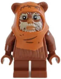 LEGO Wicket (Ewok), Molded Dark Orange Hood with Wrinkles set