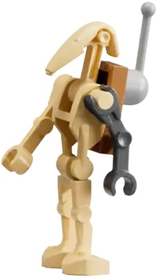 LEGO Battle Droid - Tan, Dark Bluish Gray Left Arm, Antenna (Scrap Battle Droid) minifigure