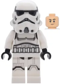 LEGO Imperial Stormtrooper - Male, Dual Molded Helmet with Light Bluish Gray Panels on Back, Shoulder Belts, Medium Tan Head minifigure