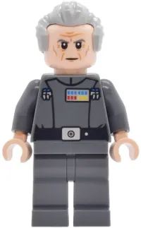 LEGO Grand Moff Wilhuff Tarkin - Dark Bluish Gray Uniform, Swept Back Hair, Dark Bluish Gray Eyebrows minifigure