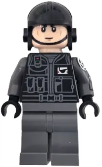 LEGO Imperial Shuttle Pilot - Light Nougat Head, Black Aviator Cap minifigure