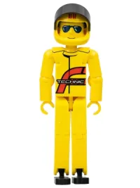 LEGO Technic Figure Yellow Legs, Yellow Top, Yellow Helmet, Black Visor (Power Puller Driver) minifigure