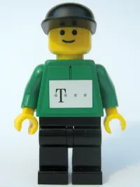 LEGO German Telekom Racing Cyclist Green - with Torso Stickers minifigure