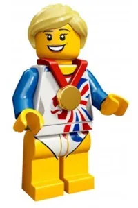 LEGO Flexible Gymnast, Team GB (Minifigure Only without Stand and Accessories) minifigure