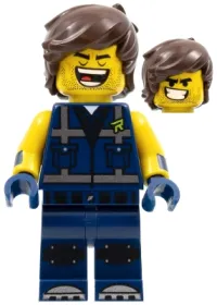 LEGO Rex Dangervest - Eyes Closed / Large Lopsided Grin with Teeth minifigure