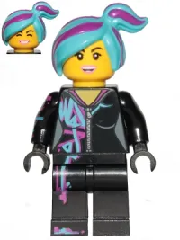 LEGO Lucy Wyldstyle with Magenta Lined Hoodie, Medium Azure and Magenta Hair, Smile / Cheerful minifigure