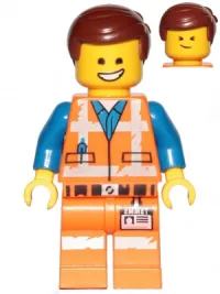 LEGO Emmet - Smile / Cheerful, Worn Uniform minifigure