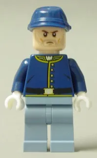 LEGO Cavalry Soldier - Brown Eyebrows, Stubble minifigure