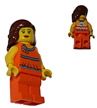 LEGO LEGO Brand Store Female, Orange Halter Top - Mission Viejo minifigure