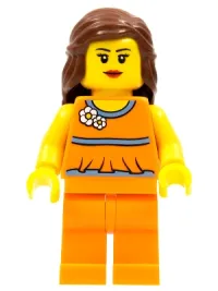 LEGO LEGO Brand Store Female, Orange Halter Top - Vancouver minifigure