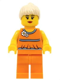 LEGO LEGO Brand Store Female, Orange Halter Top (no back printing) {Saarbrücken} minifigure