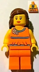 LEGO LEGO Brand Store Female, Orange Halter Top - Alpharetta minifigure