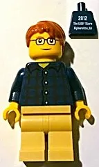 LEGO LEGO Brand Store Male, Plaid Button Shirt - Alpharetta minifigure