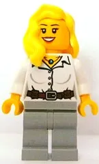 LEGO LEGO Brand Store Female, Pharaoh's Quest Blouse with Buttons, Belt and Necklace Pattern (no specific back printing) {Leeds} minifigure