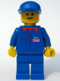 LEGO Tine Milk - Blue Torso (Stickers), Blue Legs, Blue Cap minifigure