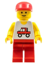 LEGO Trucker - Red Legs, Red Cap minifigure