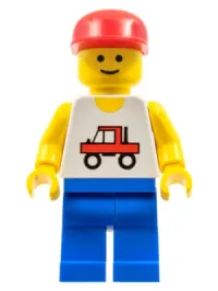 LEGO Trucker - Blue Legs, Red Cap minifigure