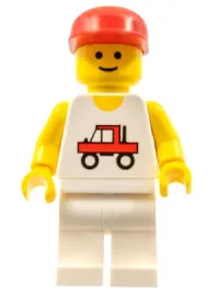 LEGO Trucker - White Legs, Red Cap minifigure