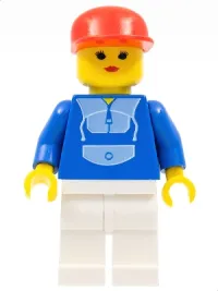 LEGO Jogging Suit, White Legs, Red Cap minifigure