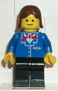 LEGO Railway Employee, Brown Female Hair minifigure