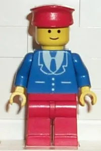LEGO Suit with 3 Buttons Blue - Red Legs, Red Hat minifigure