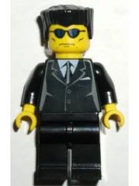 LEGO Suit Black, Flat Top, Blue Sunglasses minifigure