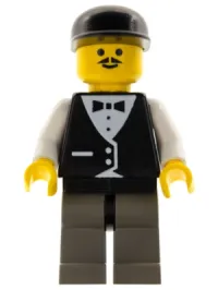 LEGO Town Vest Formal - Race Official, Black Cap minifigure
