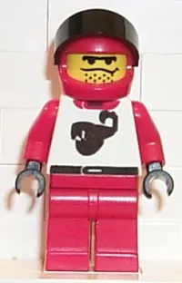 LEGO Race - Driver, Red Scorpion, Red Helmet minifigure