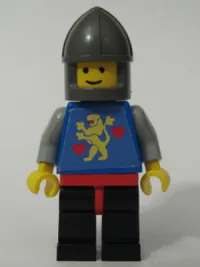 LEGO Castle Guard, Lion with Hearts, Black Legs , Dark Gray Chin-Guard (Stickered Torso) minifigure