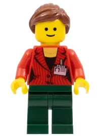 LEGO Press Woman / Reporter - Dark Green Legs minifigure