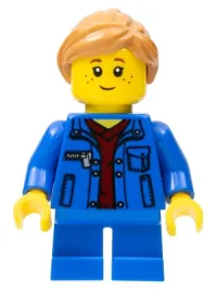 LEGO Girl, Denim Jacket, Blue Short Legs minifigure