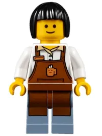 LEGO Barista with Gray Shading at Sides minifigure