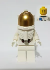 LEGO NASA Apollo 11 Astronaut - Male with White Torso with NASA Logo and Thin Grin minifigure