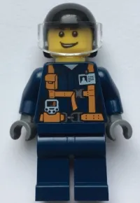 LEGO Helicopter Pilot - Dark Blue Suit with Harness minifigure