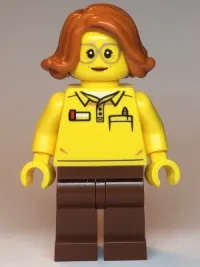 LEGO Female, Toy Store Worker (LEGO logo on reverse of torso) minifigure