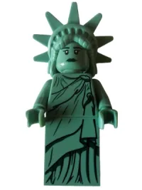 LEGO Lady Liberty - Hard Plastic Hair with Tiara minifigure