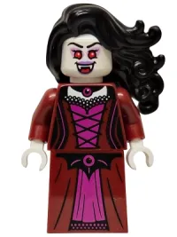 LEGO Vampire - Dark Red Dress, Black Hair minifigure