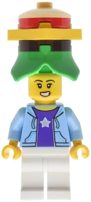 LEGO Vintage Car Show Passenger - Cheeseburger Hat minifigure
