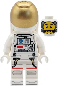 LEGO Space Shuttle Astronaut - Male, White Suit with Blue Logo, Balaclava minifigure