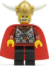 LEGO Viking Warrior 5b, Viking King - Red Cape minifigure