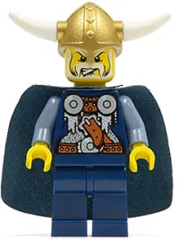 LEGO Viking Blue Chess King - Horns Glued to Helmet minifigure