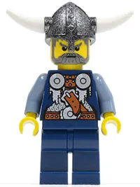 LEGO Viking Blue Chess Bishop - Horns Glued to Helmet minifigure