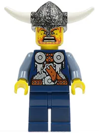 LEGO Viking Blue Chess Pawn - Horns Glued to Helmet minifigure