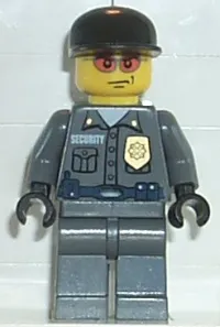 LEGO Police - Security Guard, Dark Gray Legs, Dark Blue Cap minifigure